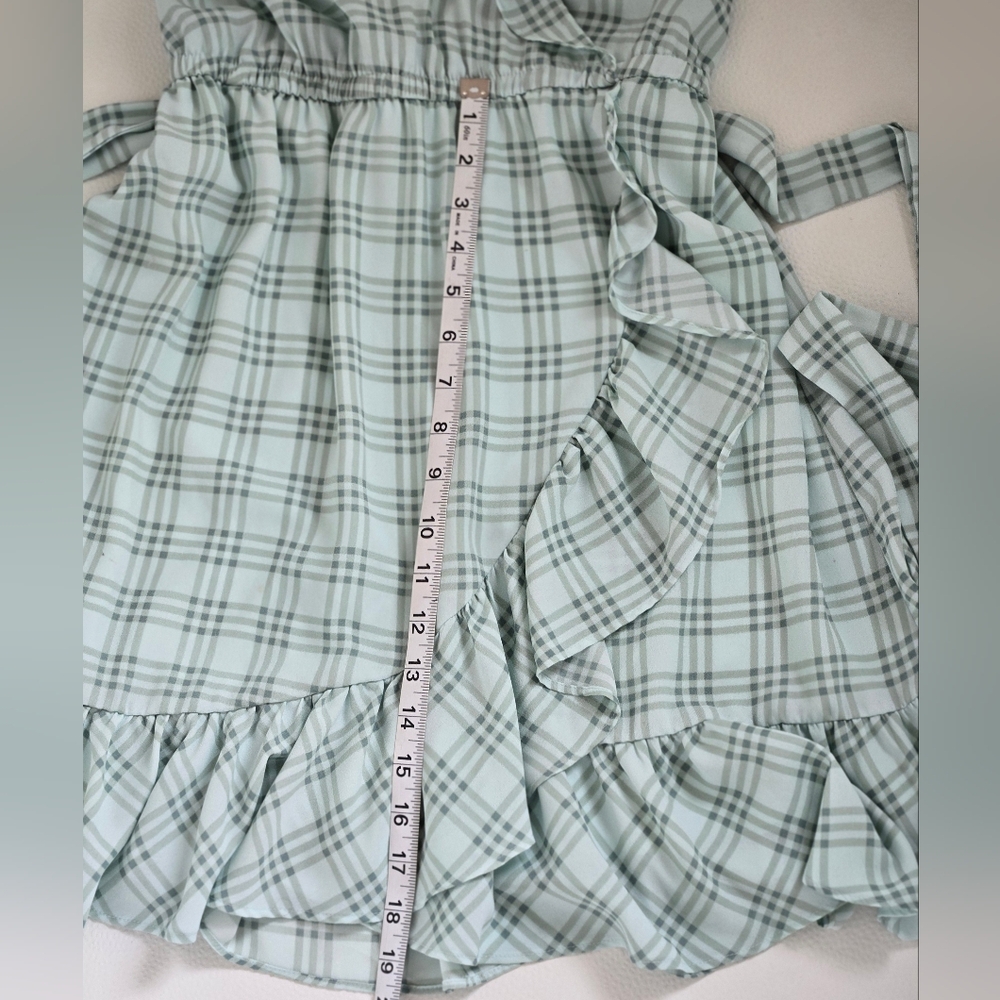 Lauren Conrad Plaid Ruffle Wrap Dress - Picture 13 of 16